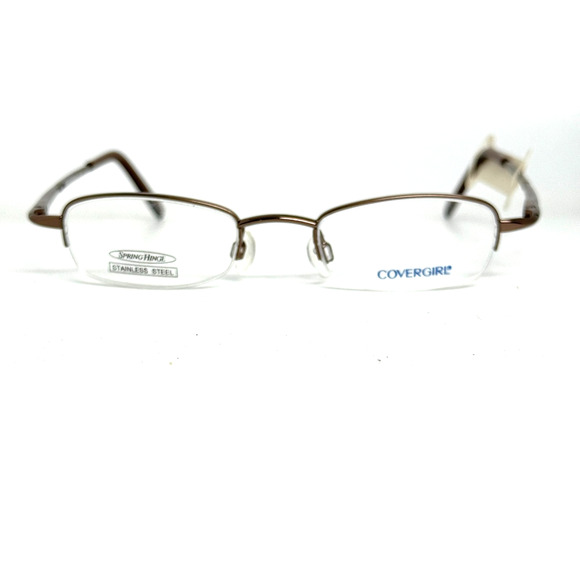 Covergirl CG292-1 916 44-19-140 Dark Brown Half Rim Eyeglasses Frame 19554 - Picture 1 of 7